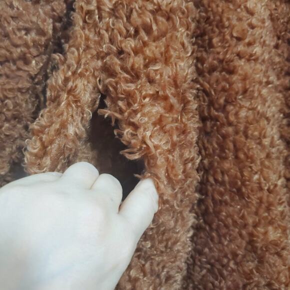 Audrey 3plus1 | Teddy Bear Super Soft Cozy Open Front Jacket with Pockets - Picture 5 of 9